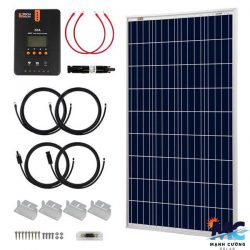 Bộ dụng cụ năng lượng mặt trời 100 Watt 12 Volt Poly với bộ điều khiển sạc MPPT 20A RICH SOLAR