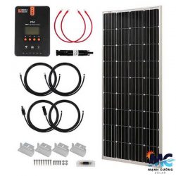 Bộ dụng cụ năng lượng mặt trời 170 Watt 12 Volt Mono với bộ điều khiển sạc MPPT 20A