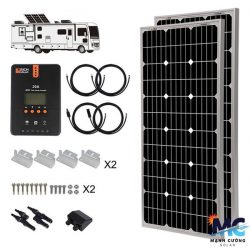 Bộ dụng cụ năng lượng mặt trời 200 Watt 12 Volt Mono với bộ điều khiển sạc MPPT 20A RICH SOLAR