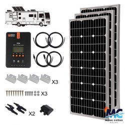 Bộ dụng cụ năng lượng mặt trời 300 Watt 12 Volt Mono với bộ điều khiển sạc MPPT 20A